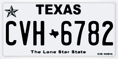 TX license plate CVH6782