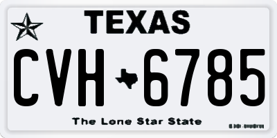 TX license plate CVH6785