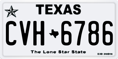 TX license plate CVH6786