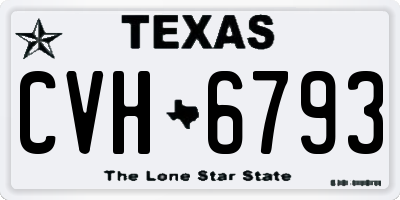 TX license plate CVH6793