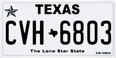 TX license plate CVH6803