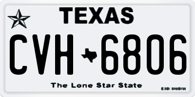 TX license plate CVH6806