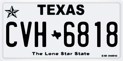TX license plate CVH6818