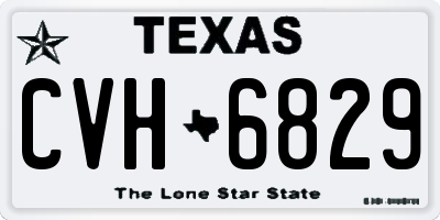 TX license plate CVH6829