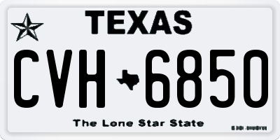 TX license plate CVH6850