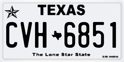 TX license plate CVH6851