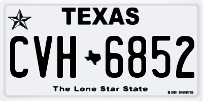 TX license plate CVH6852