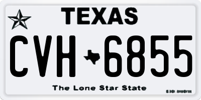 TX license plate CVH6855