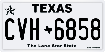 TX license plate CVH6858