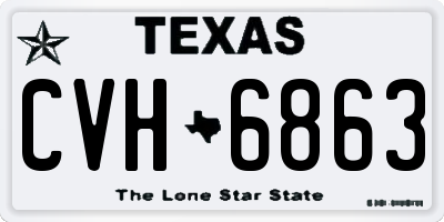 TX license plate CVH6863