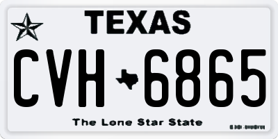 TX license plate CVH6865