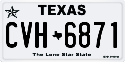TX license plate CVH6871