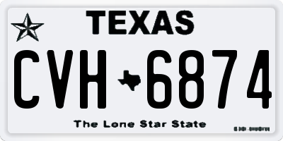 TX license plate CVH6874
