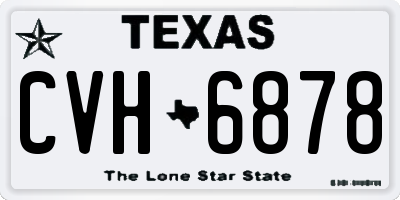 TX license plate CVH6878