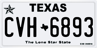 TX license plate CVH6893