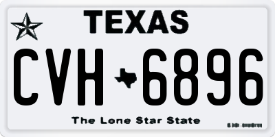 TX license plate CVH6896