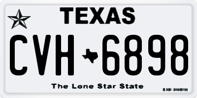 TX license plate CVH6898