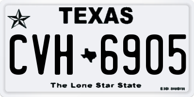 TX license plate CVH6905
