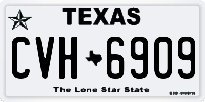 TX license plate CVH6909