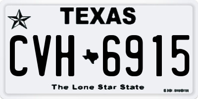 TX license plate CVH6915