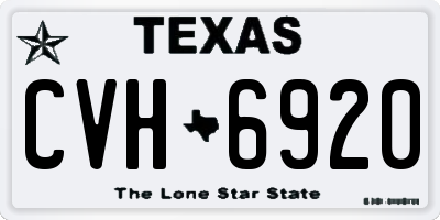 TX license plate CVH6920