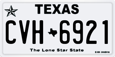TX license plate CVH6921