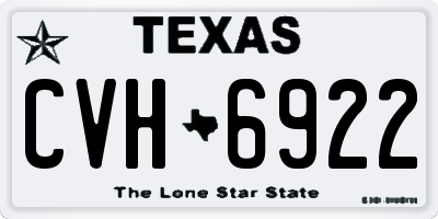 TX license plate CVH6922