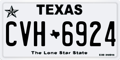 TX license plate CVH6924