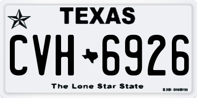 TX license plate CVH6926