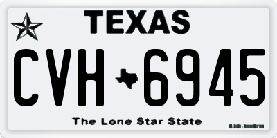 TX license plate CVH6945
