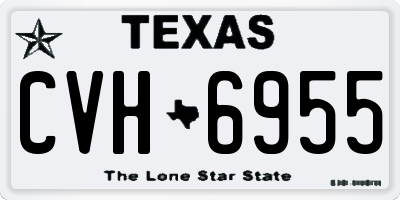 TX license plate CVH6955