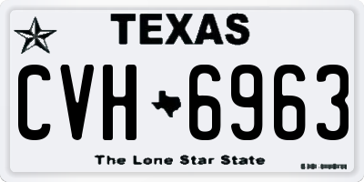 TX license plate CVH6963