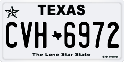 TX license plate CVH6972