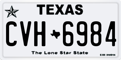 TX license plate CVH6984