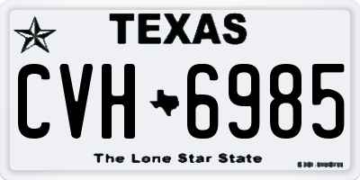 TX license plate CVH6985
