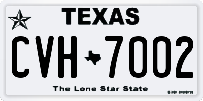 TX license plate CVH7002