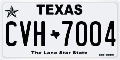 TX license plate CVH7004