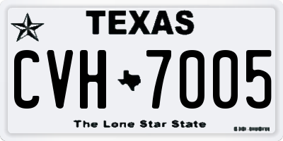 TX license plate CVH7005