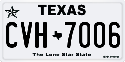 TX license plate CVH7006