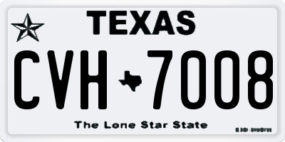 TX license plate CVH7008