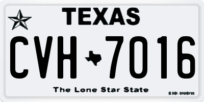TX license plate CVH7016