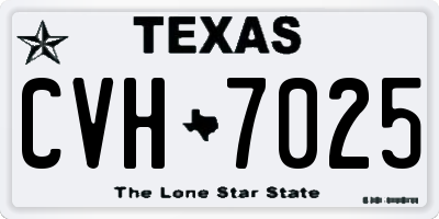TX license plate CVH7025