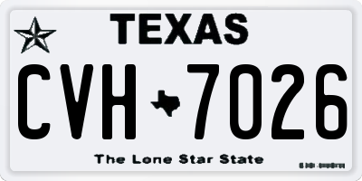 TX license plate CVH7026