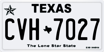 TX license plate CVH7027