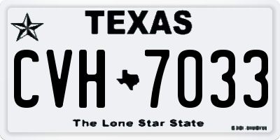 TX license plate CVH7033