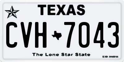 TX license plate CVH7043