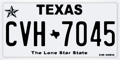 TX license plate CVH7045