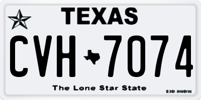 TX license plate CVH7074