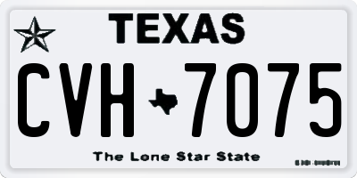 TX license plate CVH7075