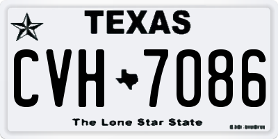 TX license plate CVH7086